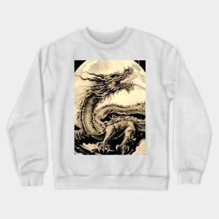 Chinese Dragon and Full Moon: Chinese New Year, Year of the Dragon Crewneck Sweatshirt